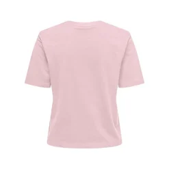 JDY Tee shirt court coton rex col rond Femme ROSE CLAIR Discount