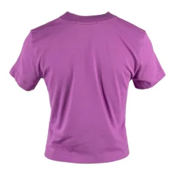 CALVIN KLEIN Tee shirt court en coton Femme VIOLET Discount