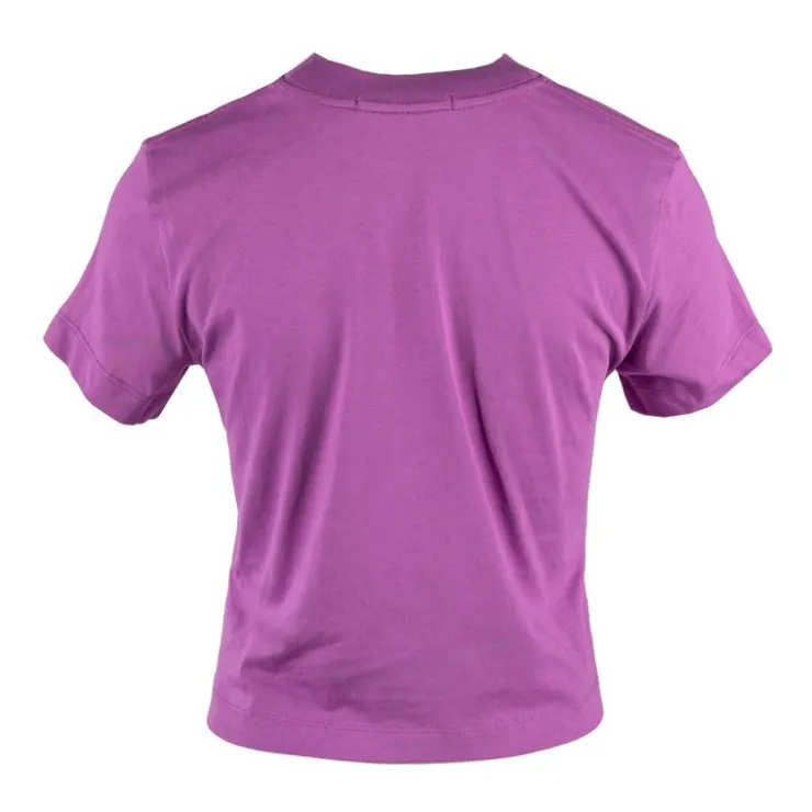 CALVIN KLEIN Tee shirt court en coton Femme VIOLET Discount