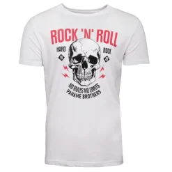 PANAME BROTHERS Tee shirt crane de squelette coton Rock 'N' Roll Homme BLANC Sale