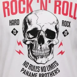 PANAME BROTHERS Tee shirt crane de squelette coton Rock 'N' Roll Homme BLANC Sale