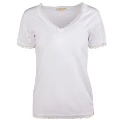JEAN-LOUIS SCHERRER Tee shirt dentelle coton moyra Femme BLANC