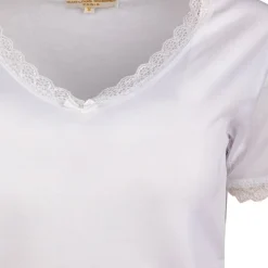 JEAN-LOUIS SCHERRER Tee shirt dentelle coton moyra Femme BLANC