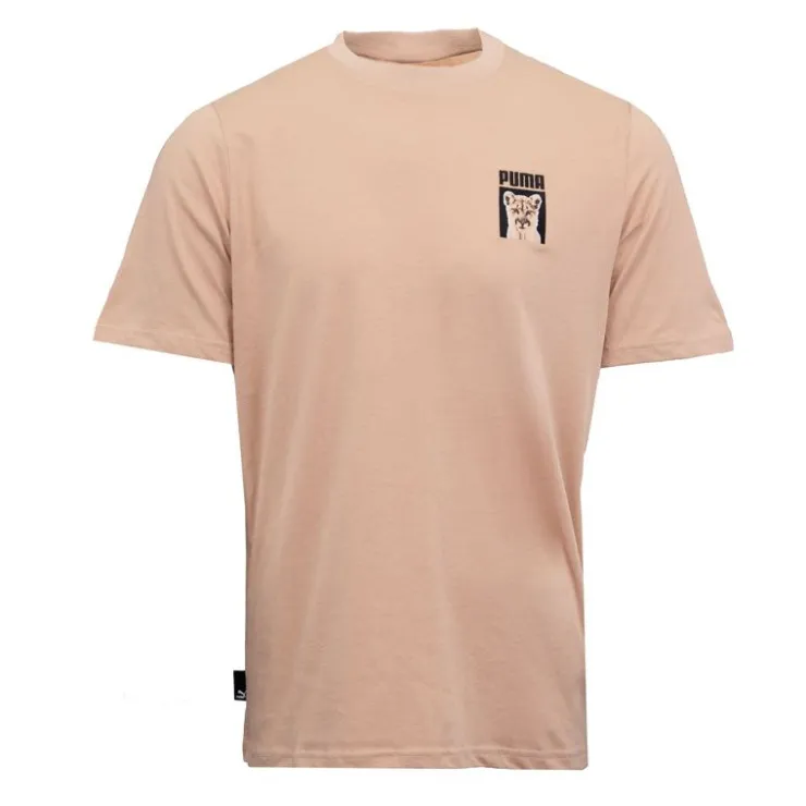 PUMA Tee shirt dusty imprimé lionceau Homme BEIGE Outlet