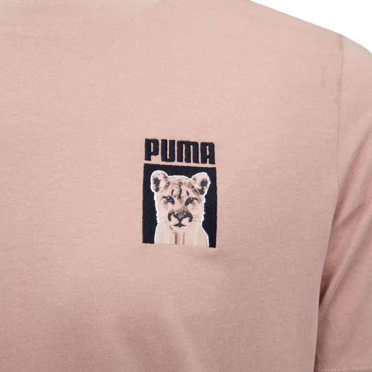 PUMA Tee shirt dusty imprimé lionceau Homme BEIGE Outlet