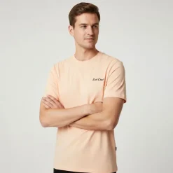 JACK & JONES Tee shirt ekiel peach parfait imprimé tete de mort Homme SAUMON Clearance