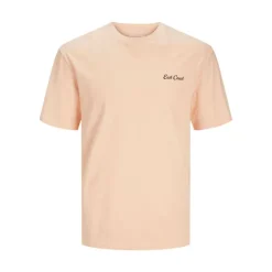 JACK & JONES Tee shirt ekiel peach parfait imprimé tete de mort Homme SAUMON Clearance
