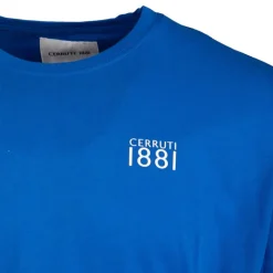 CERRUTI Tee shirt en coton manches courtes 18314 Homme BLEU ROI Discount
