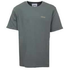 GIANFRANCO FERRE Tee shirt en coton texturé logo brodé Homme VERT