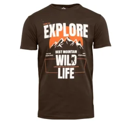 BEST MOUNTAIN Tee shirt "Explore Wild Life" coton Homme KAKI Sale