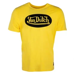 VON DUTCH Tee shirt fluo logo poitrine noir Homme JAUNE Best