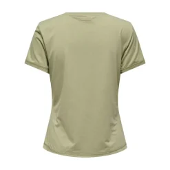 ONLY PLAY Tee shirt font life col V regular fit Femme VERT CLAIR Sale