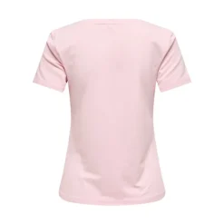 ONLY PLAY Tee shirt font life col V regular fit Femme ROSE Hot