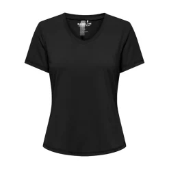 ONLY PLAY Tee shirt font life col V regular fit Femme NOIR Outlet