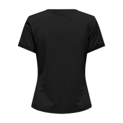 ONLY PLAY Tee shirt font life col V regular fit Femme NOIR Outlet