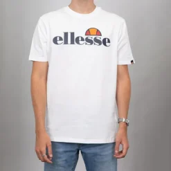 ELLESSE Tee shirt grand logo regular col rond Homme BLANC Best
