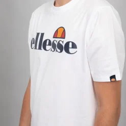 ELLESSE Tee shirt grand logo regular col rond Homme BLANC Best