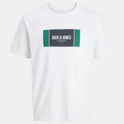 JACK & JONES Tee shirt hayato coton manches courtes regular fit Homme BLANC Online