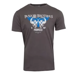 PANAME BROTHERS Tee shirt illustration têtes de mort et papillon en coton Homme GRIS FONCE Sale