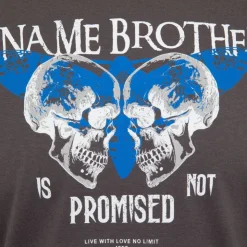 PANAME BROTHERS Tee shirt illustration têtes de mort et papillon en coton Homme GRIS FONCE Sale