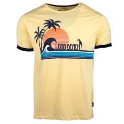 BLAGGIO Tee shirt imprimé à fleurs mola Homme JAUNE Outlet