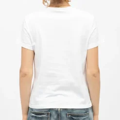 LA PETITE ETOILE Tee shirt imprimé coloré Bisous col rond manches courtes tara Femme BLANC Outlet
