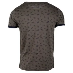 BLAGGIO Tee shirt imprimé feuilles avec poche mably Homme KAKI Online