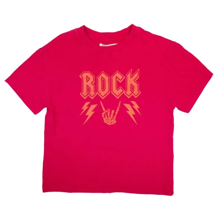 DEELUXE 74 Tee shirt imprimé Rock Femme ROSE Outlet
