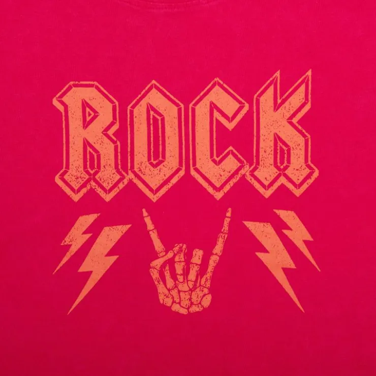 DEELUXE 74 Tee shirt imprimé Rock Femme ROSE Outlet
