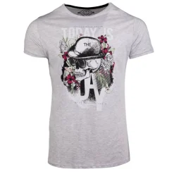BLAGGIO Tee shirt imprimé today is the day mega Homme GRIS CLAIR Clearance