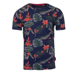 BLAGGIO Tee shirt imprimé tropical monet Homme BLEU FONCE Outlet