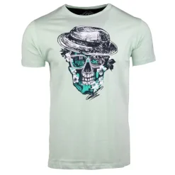 BLAGGIO Tee shirt imprimé tête de mort modovi Homme VERT CLAIR New
