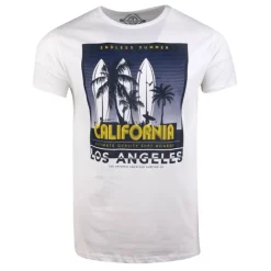 BLAGGIO Tee shirt imprime mirador Homme BLANC Discount
