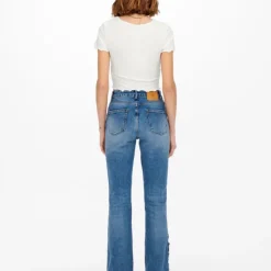 ONLY Tee shirt kika crop top col v Femme BLANC