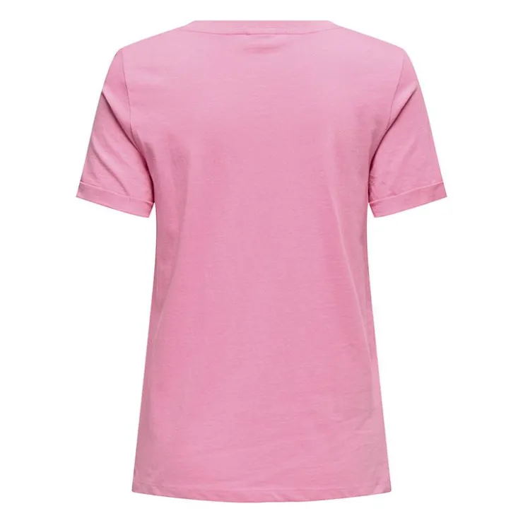 JDY Tee shirt Kitty coeur coton Femme ROSE Discount