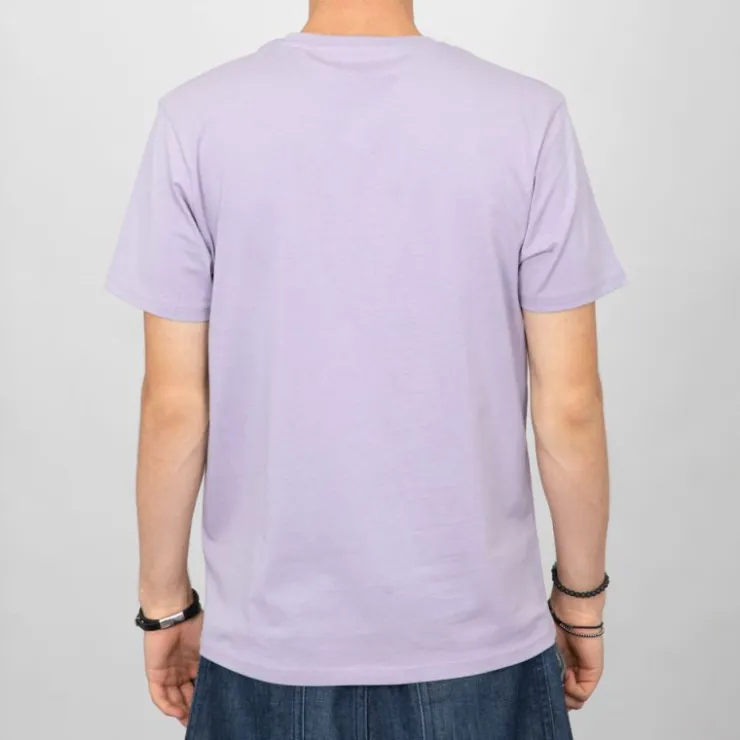 VON DUTCH Tee shirt Lila coton chiné logo noir délavé Homme VIOLET CLAIR Discount