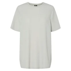 PIECES Tee shirt Lina pailleté loose lurex Femme GRIS CLAIR New
