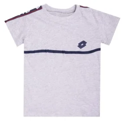 LOTTO Tee shirt logo brodé avec liseré poitrine Enfant GRIS