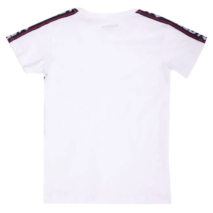 LOTTO Tee shirt logo brodé avec liseré poitrine Enfant BLANC Best