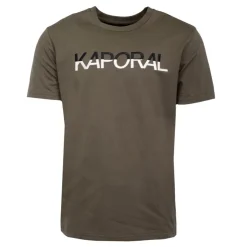 KAPORAL Tee shirt logo brodé bi color Danison Homme KAKI Clearance