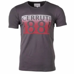 CERRUTI Tee shirt logo poitrine Homme GRIS FONCE Clearance