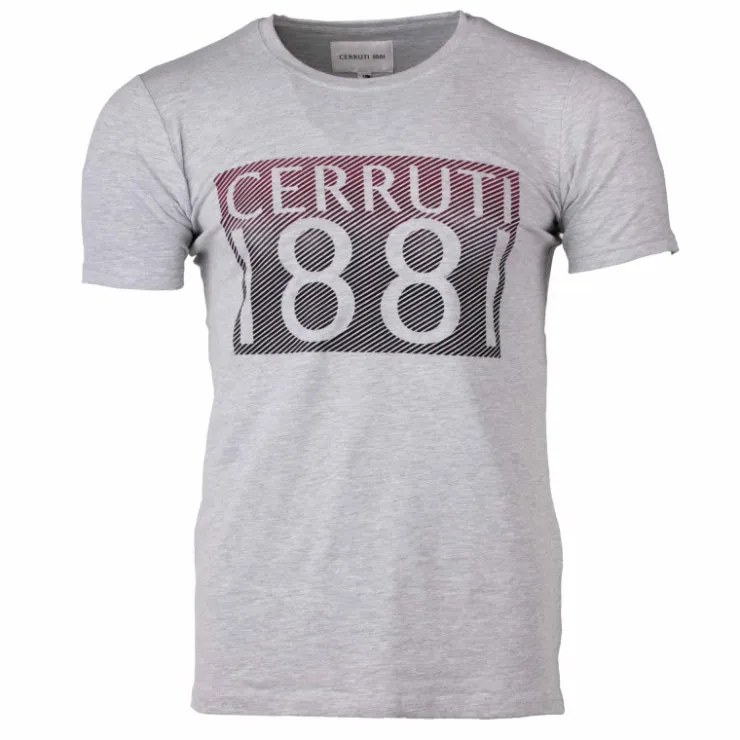 CERRUTI Tee shirt logo poitrine Homme GRIS CLAIR Hot