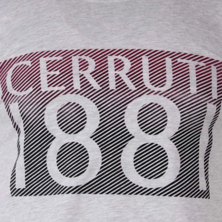 CERRUTI Tee shirt logo poitrine Homme GRIS CLAIR Hot