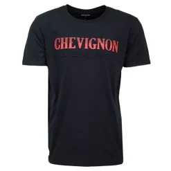 CHEVIGNON Tee shirt logo rayé en coton Homme NOIR Sale