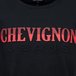CHEVIGNON Tee shirt logo rayé en coton Homme NOIR Sale