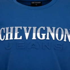 CHEVIGNON Tee shirt logo rayé en coton Homme BLEU