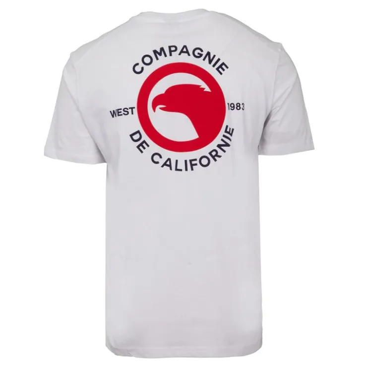 COMPAGNIE DE CALIFORNIE Tee shirt logo rouge col ras de cou manches courtes Homme BLANC Sale