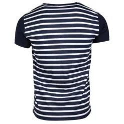 BLAGGIO Tee shirt macnhes courtes marinière mupy Homme BLEU FONCE Best