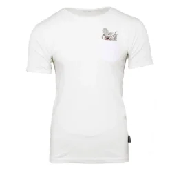 BLAGGIO Tee shirt maddy avec poche colorée imprimé rose Homme BLANC Sale