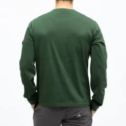 HELVETICA Tee shirt manche longue monaco Homme VERT FONCE